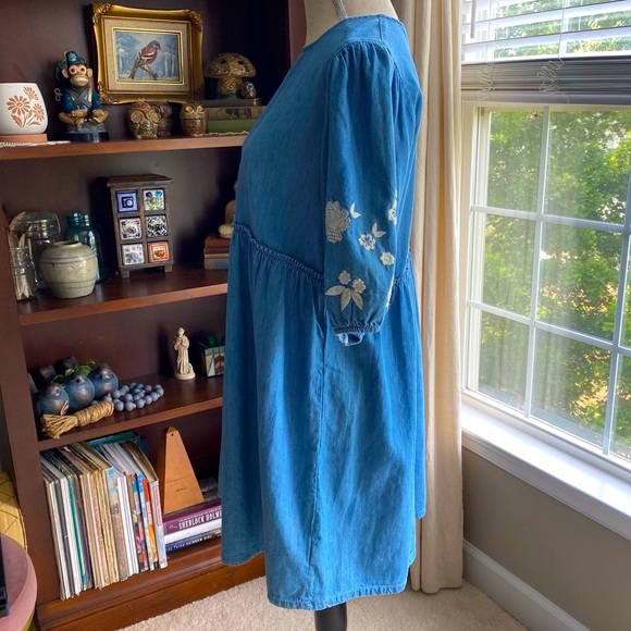 Vintage Denim Wonder Nation Boho Dress Medium - Picture 7 of 8